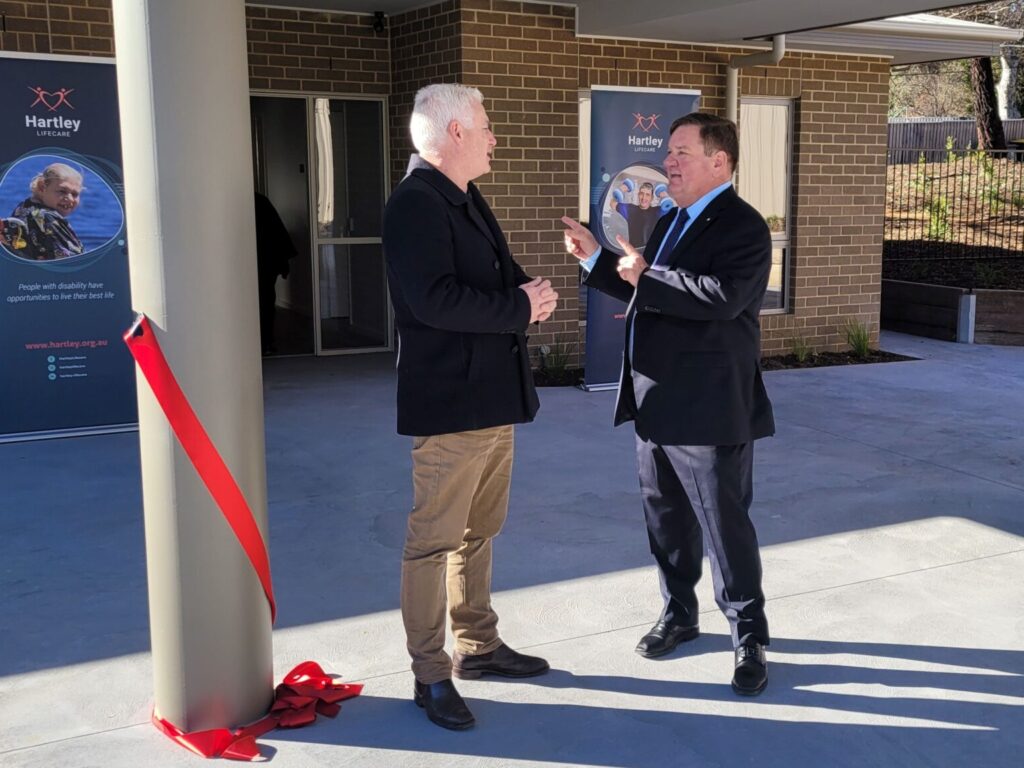 At the opening of Hartley Disability Housing